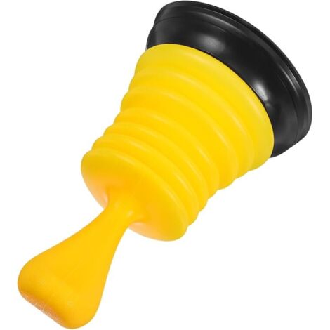Desatascador de inodoros, herramienta para dragar alcantarillas, desatascador de fregadero de cocina, pistón de baño, goma resistente, color amarillo.