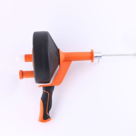 Desatascador de tuberías con adaptador para broca, serpiente de fontanería flexible, manual o eléctrico para cocina y baño.