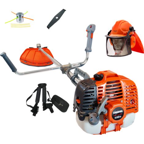 Desbrozadora Barra Fija 32mm 52,7cc + Cabezal Aluminio + Casco Forestal + Disco Triturar