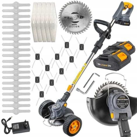 JARDIBRICODECO DESBROZADORA DE BATERÍA DESBROZADORA SOBRE RUEDAS 2X 21V 2AH POWERMAT