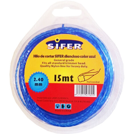 Desbrozadora Sifer Hilo Azul Silencio Helico 2.4mm x 15m M48222050