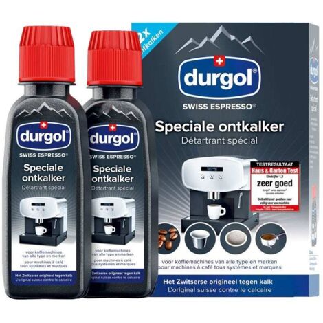 Descalcificador Durgol para espresso suizo (2 unidades de 125 ml)