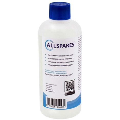 Descalcificador líquido apto para Delonghi EcoDecalk DLSC500 (500 ml)