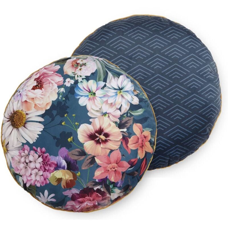

Almohada Decorativa NOVARA Redondo 55x55 cm Petróleo - Multicolor - Descanso