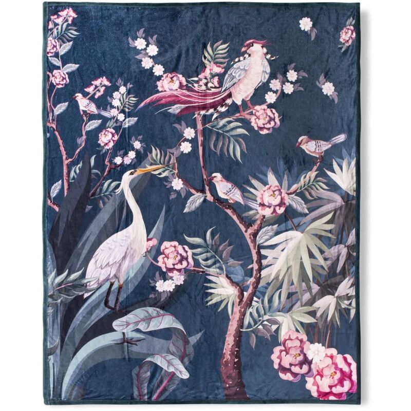 

Manta SARENZA 130x160 cm Petróleo - Multicolor - Descanso