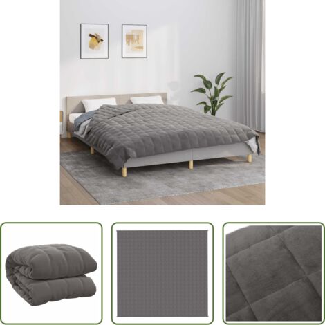 Descanso nocturno -  Manta con peso tela gris 220x235 cm 11 kg