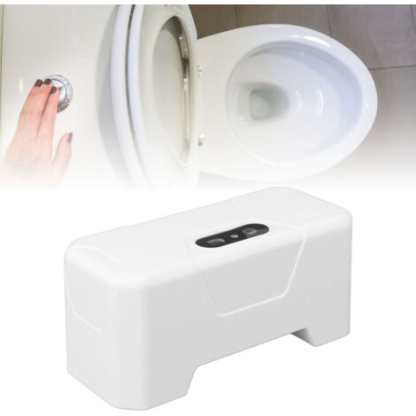 Descarga automática de inodoro [ManoMatic] Batería eléctrica inteligente ABS de 1800 mAh con sensor infrarrojo para ahorro de agua y energía, kit de instalación completo.