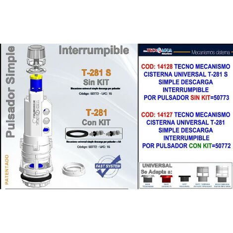 MIBRICOTIENDA tecno mecanismo cist.univ.t281s simple descarg.xpul.sinkit 50773
