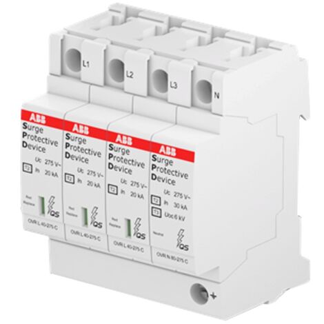 Descargador de sobretensión ABB OVR T2 3P+N IMAX 40KA OVR023N40275S