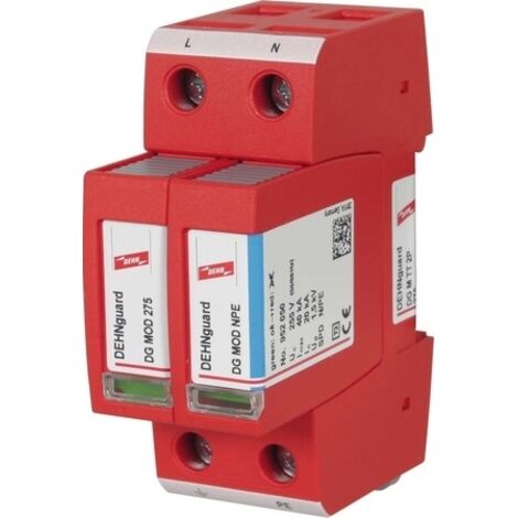 Descargador de sobretensión Dehn 40KA tipo 2 para redes monofásicas TT/TN 952110
