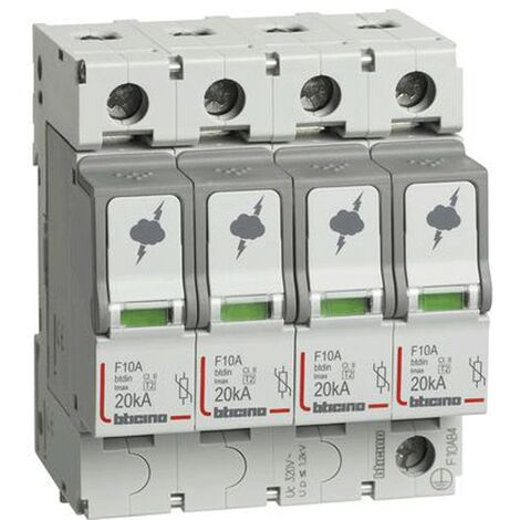 Descargador de sobretensiones Bticino SBP T2 20KA 4P F10AB4