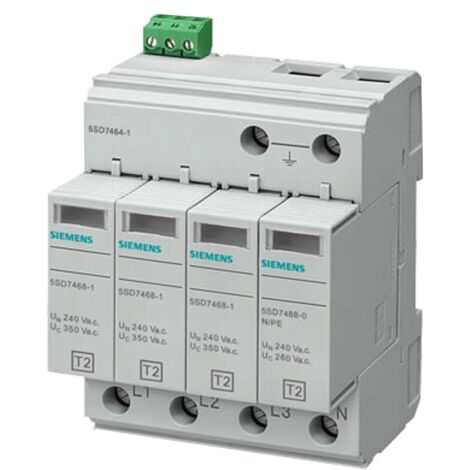 Descargador tetrapolar Siemens SPD 4P 40kA clase 2 5SD74641