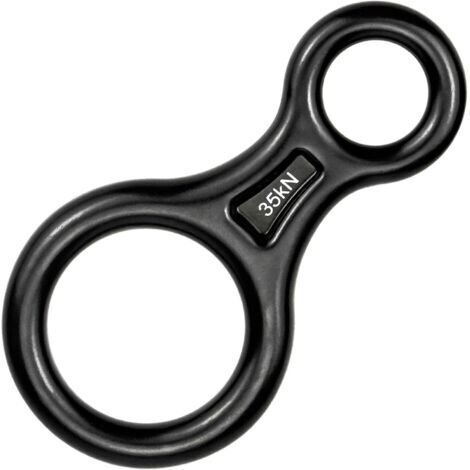 Descendedor en forma de ocho para escalada, 8 Descendedor 35KN, fabricado en aleación de aluminio para montañismo, escalada, para diámetros de cuerda de rescate de 8-13 mm
