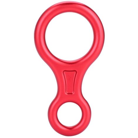 Descendeur en 8 pour Rappel 35KN - Équipement d'Escalade et de Sauvetage (Rouge)