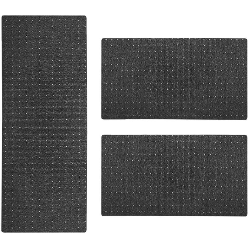 Descente de lit Rapido Gris anthracite 1 tapis 67 x 250 cm + 2 tapis 67 x 140 cm