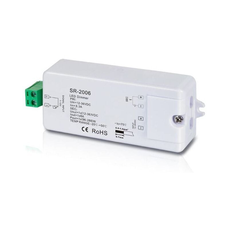 

Descodificador 0-10V Dimmer 12-36V - 1CH/8A