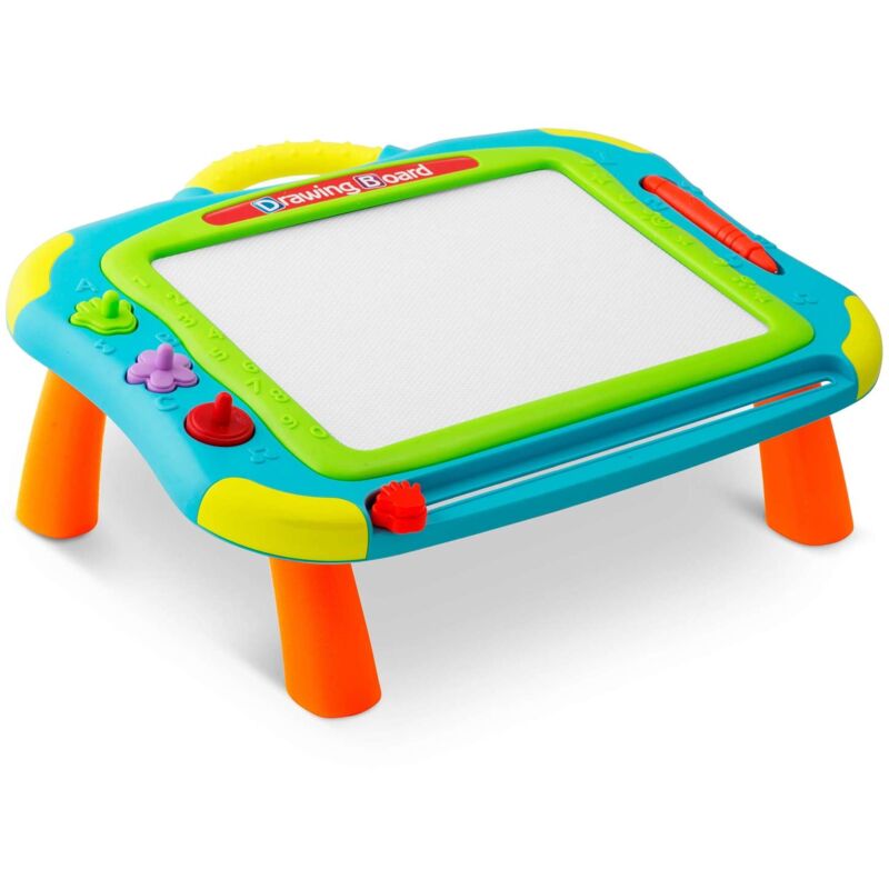 Description tableau blanc + table à dessin Ricokids - bleu