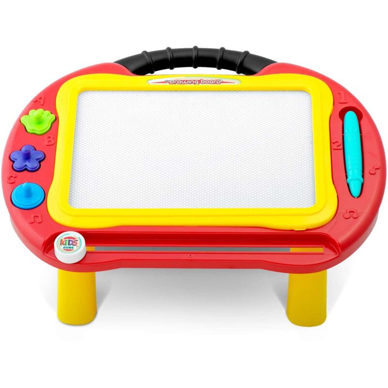 Description tableau blanc + table à dessin Ricokids - rouge