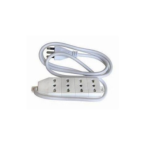 Descrizione Prodotto Venduto su Mano Mano e Spedito da GrecoShop: Multipresa elettrica 4 posti bipasso