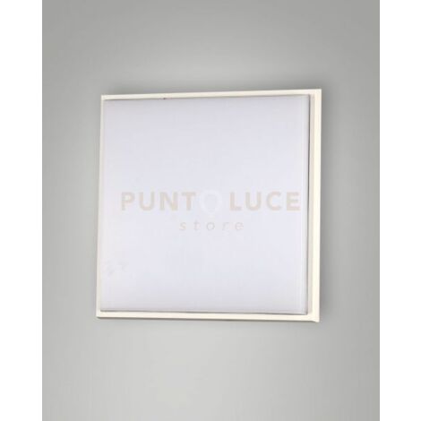 DESDY PLAFONIERA LED BIANCA L.24X24CM A LED 23W 3000K 2700 LM IN ALLUMINIO IP54