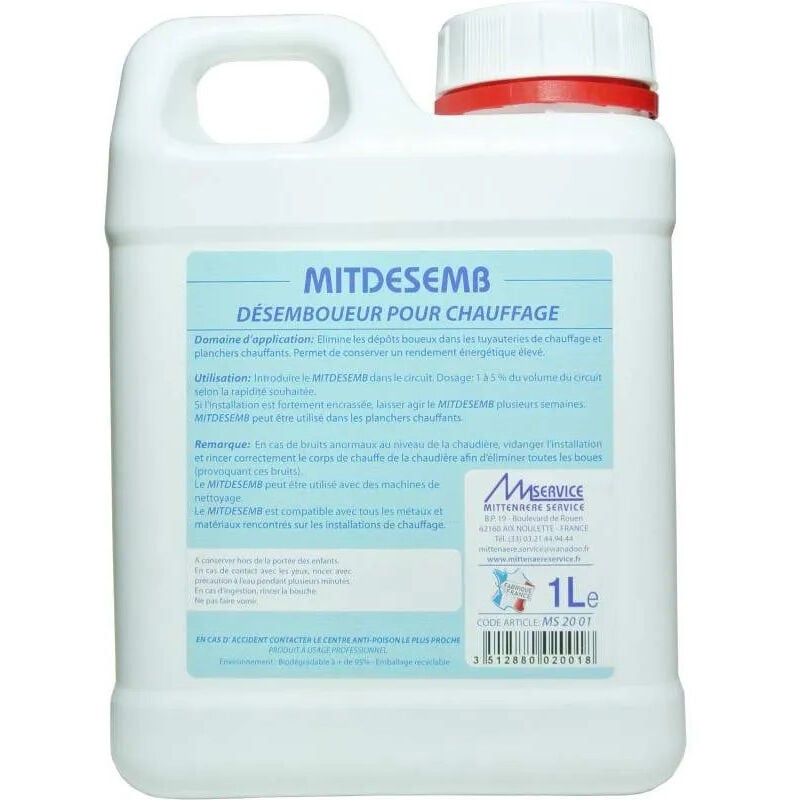 Desembouant pour circuit de chauffage, Mitdesemb 1 litre