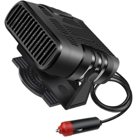Désembueur de voiture 12 V- portable et pratique pour dégivrer et désembuer les vitres de voiture- ventilateur chauffant compact pour voiture