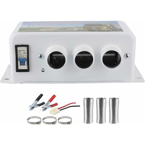 Desempañador de automóvil, 1000W 12V Calentador de automóvil Calentador de calentamiento rápido de invierno Desempañador de parabrisas portátil 3 Salida de aire