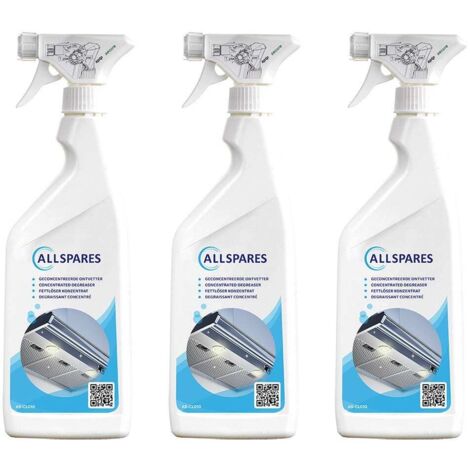 Desengrasante AllSpares (3 unidades) para filtros metálicos (500 ml)