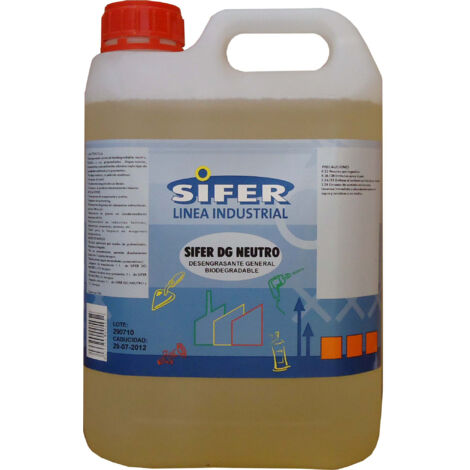 Desengrasante Biodegradable SIFER DG Neutro 5 Litros