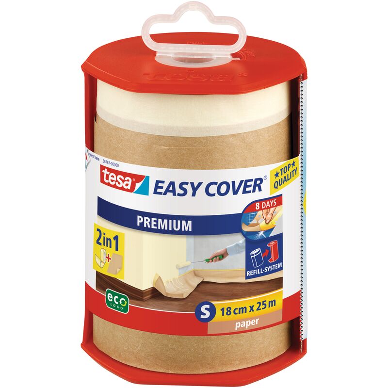 

Desenrollar papel y cinta adhesiva 25mx18cm transparente Easy Cover' - Transparent - Tesa
