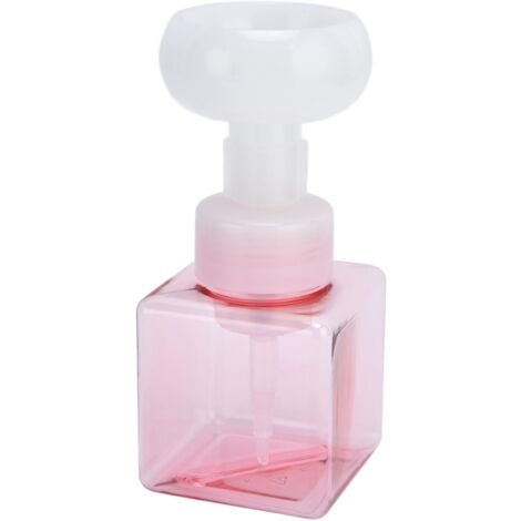 Desespumante PETG 250 ml – Frasco cuadrado con diseño floral para productos de cuidado facial y corporal – Transparente, 105 g
