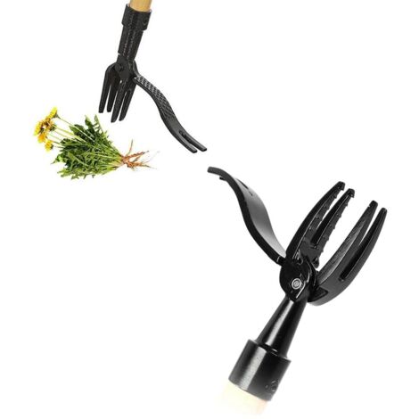 DéSherbage Debout, Outil De DéSherbage avec 4 Griffes en Acier Inoxydable Et PéDale, Arrache-Racines en Acier, Extracteur De Mauvaises Herbes à Long Manche,100/110cm (Pas de poignée)