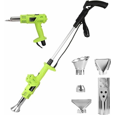 Désherbeur Électrique, Brûleur de Mauvaises Herbes avec Buse - Brûler de l'herbe et du Charbon de Bois 2 en 1 Bâton de Désherbage Thermique, Jusqu'à 650℃ Outil Puissant de Désherbage