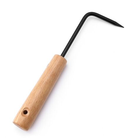 Désherbeur Manuel de Jardin avec Manche en Bois, Outil de Jardinage pour Bonsaï et Mauvaises Herbes, Crochet Cultivateur pour Extérieur
