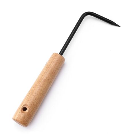 Désherbeur Manuel de Jardin avec Manche en Bois, Outil de Jardinage pour Bonsaï et Mauvaises Herbes, Crochet Cultivateur pour Extérieur