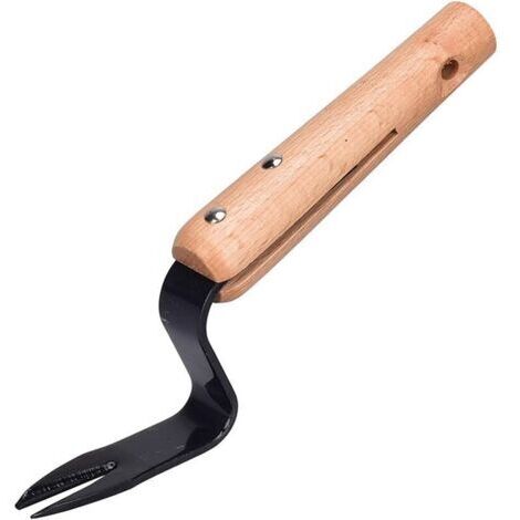 Désherbeur Manuel Outil Gouge De Désherbage en Acier Carbone avec Poignée Bois pour Le Désherbage Rapide des Sols Et des Jardins Manuelle Désherbage Fourche