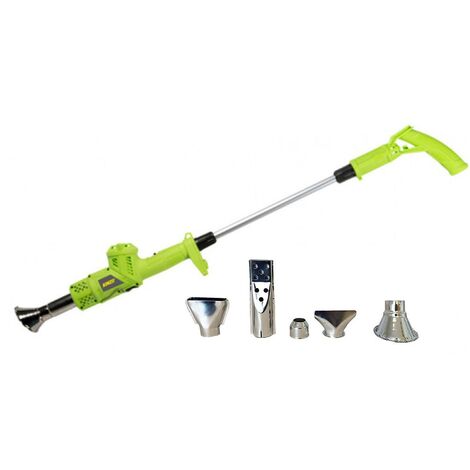 Désherbeur thermique 2000W 3en1 Herbicide Ecologique Economique Brule herbes Canne et pistolet + 5 Embouts KZ GARDEN
