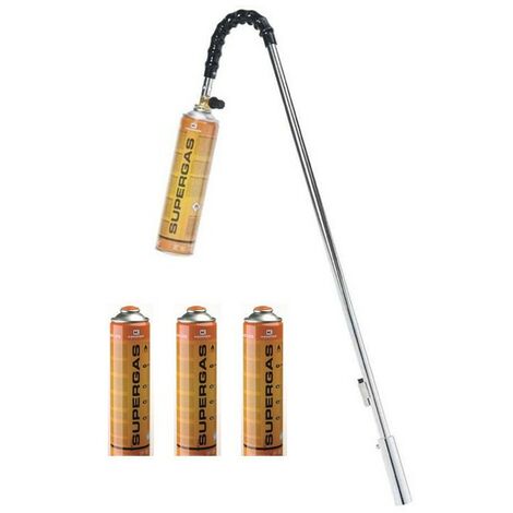 Desherbeur thermique à gaz KEMPER Allumage piezo + 4 cartouches 330g Desherbant thermique écologique