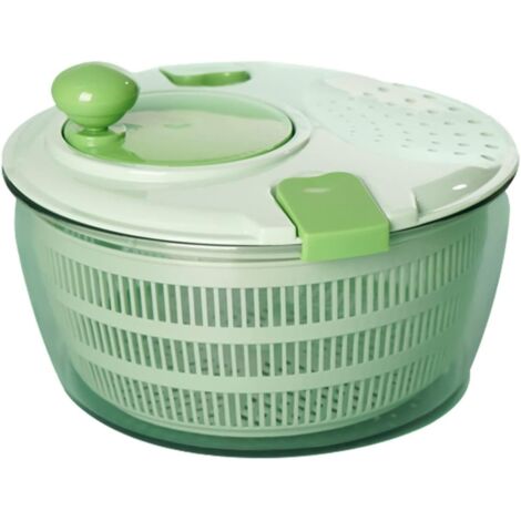 Deshidratador de ensaladas, secador manual de verduras, herramienta de deshidratación oscilante, cesta escurridora de agua de gran capacidad, herramienta de cocina