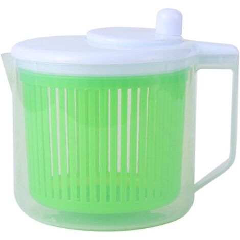 Deshidratador manual de verduras para secado rápido de frutas y verduras. Centrifugadora de ensaladas y cesta de drenaje eficiente.