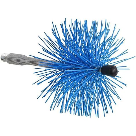 Deshollinador cepillo nylon eje flexible 120 mm.