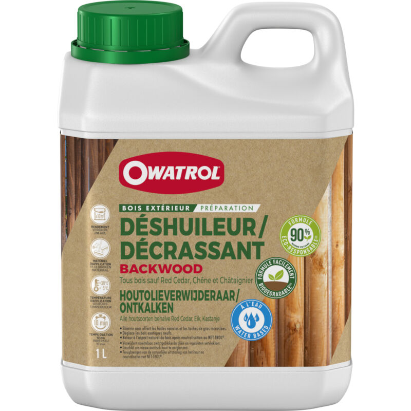 Déshuileur décrassant biosourcé Owatrol backwood Kaki (owp14) 2.5 litres