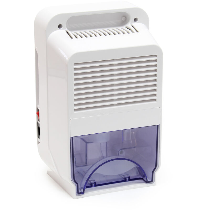 

Deshumidificador con tanque 1,3l, hasta 20m², deshumidificador Peltier blanco con apagado automático