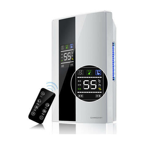 AUTRES Deshumidificador de 2,2 l para el hogar, control remoto, pantalla LCD grande, secador de aire, purificador de apagado completo