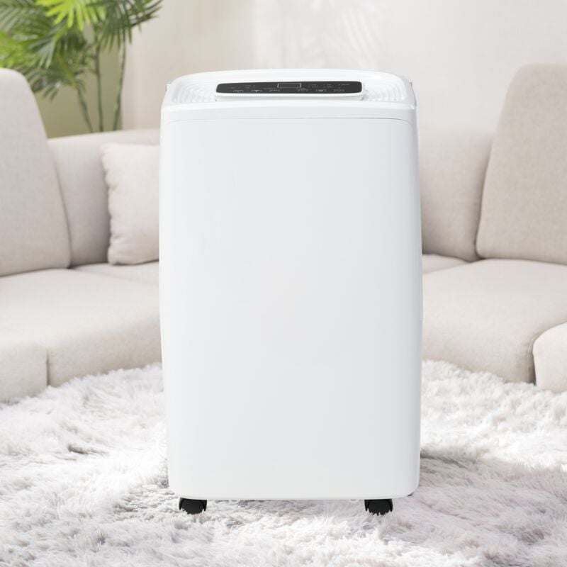 Redom - Déshumidificateur 12 L/jour pour 15㎡, déshumidificateur 3 en 1, purificateur d'air, sèche-linge, réservoir d'eau 1,5 l, minuterie 24 heures,