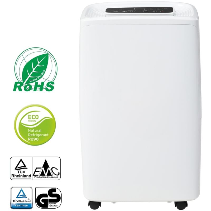 Eifson - Déshumidificateur 3-en-1, 12L/jour 15m2, réservoir d'eau 1,5L, écran led, minuterie 24h, résistant à la moisissure et à l'humidité - Blanc