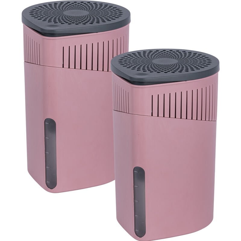 Wenko - Lot de 2 déshumidificateurs Design drop Rechargeables 1kg Jenko, Absorbeur humidité intérieurs, caravane, Anti moisissure jusqu'à 3 mois,