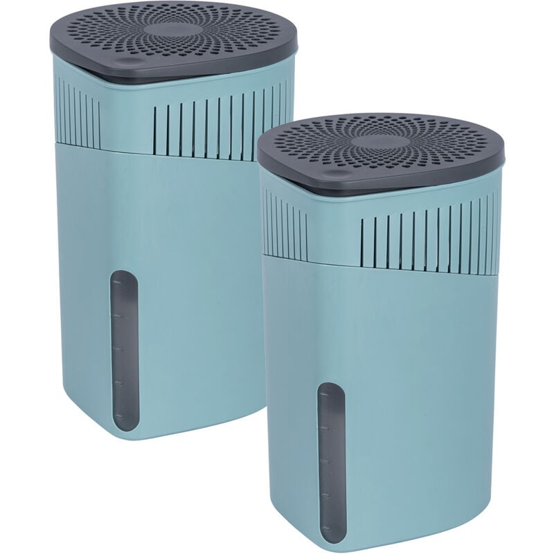 Wenko - Lot de 2 déshumidificateurs Design drop Rechargeables 1kg Absorbeur humidité intérieurs, caravane, Anti moisissure jusqu'à 3 mois, Idéal