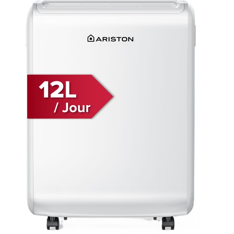 Déshumidificateur Intérieur Portable 12L - Ariston DEOS EVO 12 - Intelligent, Silencieux, jusqu'à 35 m²