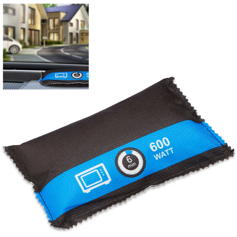 Relaxdays - Déshumidificateur pour auto, lot de 4, réutilisable, Anti-brume, absorbeur d'humidité et de moisissure